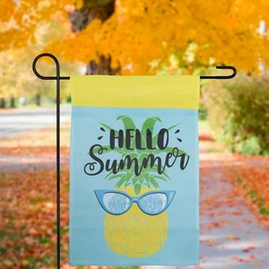 Northlight Hello Summer Pineapple Outdoor Garden Flag 12.5" x 18" - Picture 1 of 8