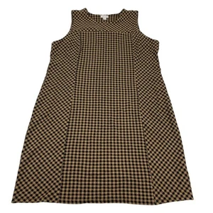 J. Jill Ponte Etuikleid Damen Large beige schwarz kariert ärmellos Karriere " - Bild 1 von 5