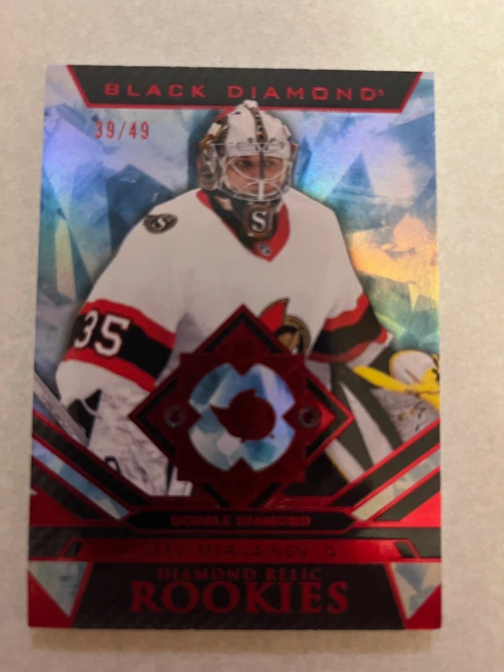 2023-24 UD Black Diamond Red  Leevi Merilainen - Relic Rookies Double Diamond 49 - Image 1 of 1