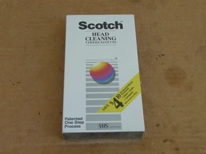 Scotch VHS Head Cleaning Videocassette for VHS VCRs New Factory Sealed - Picture 1 of 12