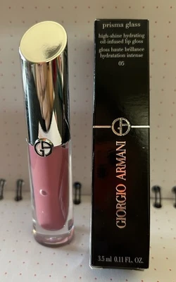 Giorgio Armani  Prisma Glass High Shine Oil Lip Gloss #05 Berry Beam (Pink) NIB - Image 1 of 4
