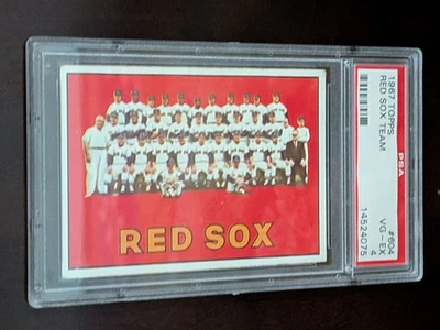 Topps Baseball 604 1967 equipo de los Medias Rojas PSA 4 en muy buen estado-excelente Foto 1 de 2