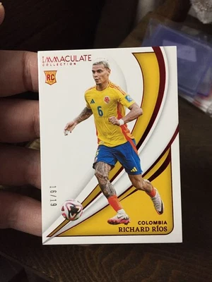 2024-25 Panini Immaculate Richard Rios Colombia Benfica Rookie RC Ruby 16/19 - Image 1 of 2