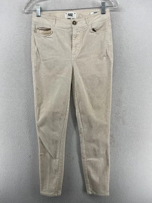 Pantalones PAIGE para mujer 26 pana Hoxton tobillo ajustados elásticos algodón blanco roto Foto 1 de 4