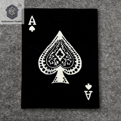 Ace of Spades Hand-Tufted Rug". - Image 1 of 4