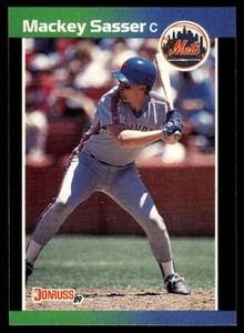 1989 Donruss #454c Mackey Sasser "LEAF, INC" & "*Denotes - Picture 1 of 2