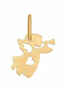 Colgante oro 585 ángel encanto pesca - Imagen 1 de 2