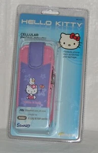 Hello Kitty Handytasche mit Riemen rosa lila Nokia 5100/6100 Sanrio 2002 Neu mit Etikett - Bild 1 von 4