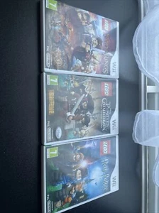 💿Wii 3xGames Bundle-Lego Harry Potter ,Lego Pirates Of Caribbean,Lego LOTR- GC - Picture 1 of 8