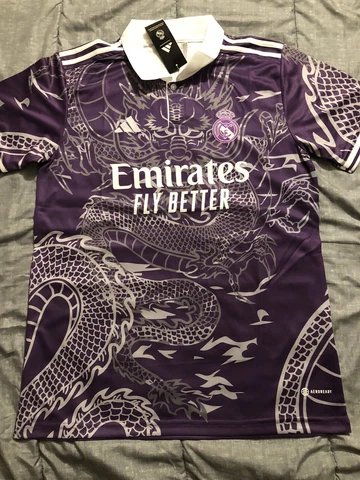 RARE Real Madrid Concept Soccer Jersey Purple Dragon Edition Jersey M,L,XL,XXL Cover