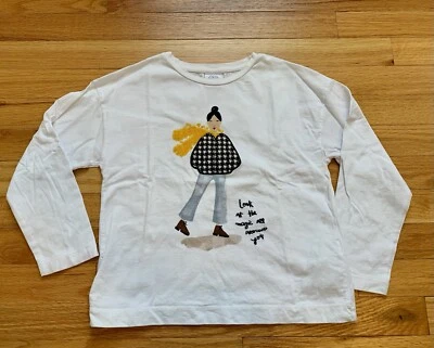 Zara Girls embroidered top White Top size 9- So Cute! - Image 1 of 4