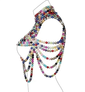 Rhinestone Body Chain Jewelry Women Bikini Chest Bra Thong Sexy Lingerie Crystal - Picture 1 of 4