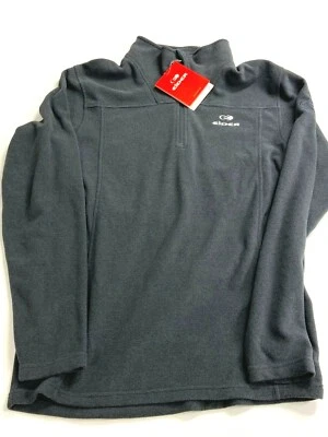 100 美元 Eider Skyang 灰色 S 码超细摇粒绒全新带标签男式上衣 1/2 拉链套衫 — 第 1/4 张图片