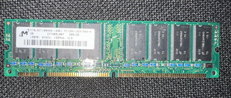 Micron MT8LSDT1664AG-133E1 - 128MB SDRAM - Image 1 of 1