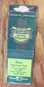 DEPARTMENT STORE MATCHBOOK COVER: WHITNEY (TOLEDO, OHIO) -G23 - Picture 1 of 1