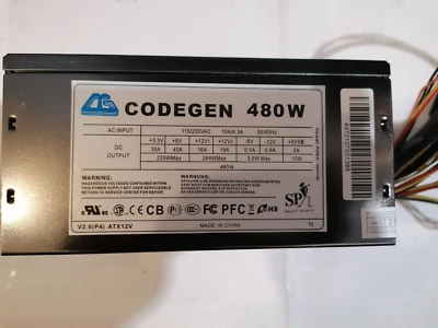 Codegen 550V 480W Netzteil ATX Industrie Gaming 2x 12V - Bild 1 von 3