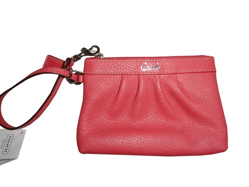 Bracciale Coach rosa melograno plissettato nuovo con etichette 43431 $78 vendita al dettaglio