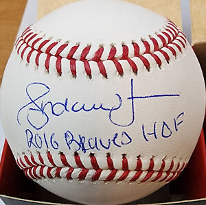 Andruw Jones Autographed OMLB Baseball with 2016 Braves HOF Inscription JSA COA