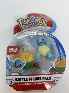 Jazwares Pokemon Battle Figure Pack SQUIRTLE + APPLETUN - Brand New! Scaled  - Picture 1 of 2