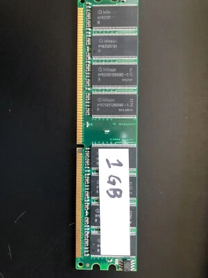 INFINEON MEMORY CARD, HYB25D512800BE-5, 1024 MB, DDR1, SDRAM, PC-300, 1 GB CAP. - Image 1 of 3