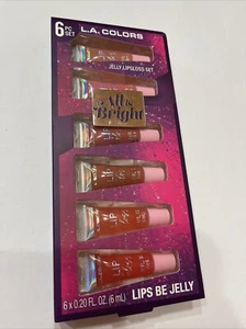 L.A. Colors All Is Bright Lips Be Jelly 6 Piece Shiny Lipgloss Gift Set-NIB! - Picture 1 of 3
