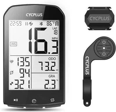 CYCPLUS GPS Wireless Bike Computer, Cycling Computer GPS with Bluetooth/ANT+, Bi - Image 1 of 4