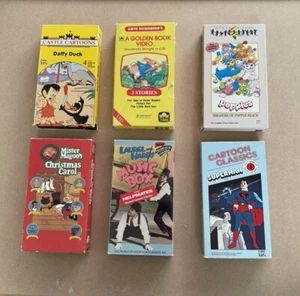 Vtg VHS Lot (6)Laurel & Hardy in the Music Box VHS Movie Colorized And Others - Picture 1 of 13