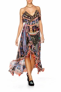 new CAMILLA SILK CRYSTALS DANCING ON MY OWN LONG WRAP DRESS L layby avail - Picture 1 of 11