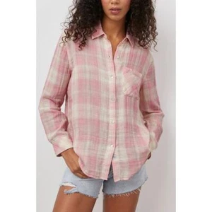 Camisa Ellis Rails Manga Larga Abotonada Rosa Arena Marfil Mujer Talla Pequeña - Imagen 1 de 14
