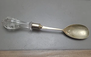 Manija de cristal vintage a antigua de plata para servir pronto 27 cm EPNS Inglaterra - Imagen 1 de 11