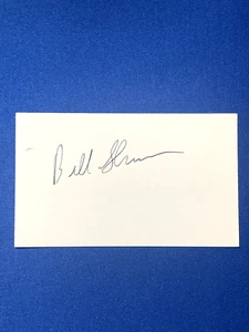 BILL SHARMAN HOF SIGNED 3x5 INDEX CARD 4x NBA CHAMP BOSTON CELTICS PSA DNA - Picture 1 of 3