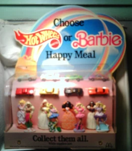 McDonalds Choose Hot Wheels or Barbie display 1991 8.0 - Picture 1 of 4