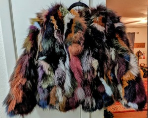 love token fox fur jacket