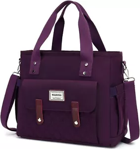 Large Purple Insulated Lunch Bag Leak Proof Tote For Women With Compartments - Picture 1 of 7