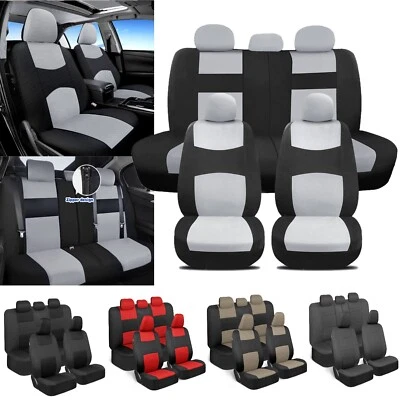 Полный комплект чехлов на 5 сидений для автомобиля Hyundai ткань спереди + задняя подушка с молнией - Изображение 1 из 4