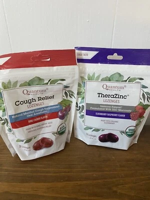 Pastillas de Zinc Saúco y Bing Cereza Cuántica Salud Apoyo Inmunológico Orgánicas Foto 1 de 4