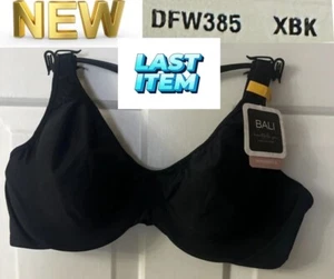 Bali Women's Size 38DDD Beautifully You Minimizer UnderWire Bra black DFW385 XBK - Picture 1 of 24