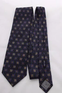 JZ RICHARDS Silk Tie. Eye Catching Gray with Boxed Geometric Design - Picture 1 of 3