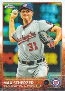 2015 Topps Chrome Baseball Refractor #98 Max Scherzer - Picture 1 of 2