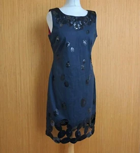 Vestido Per Una Gris Lentejuelas Lápiz Encaje Sin Mangas Hasta la Rodilla Fiesta Reino Unido 12 Nuevo £79 - Imagen 1 de 9