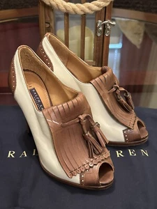 Ralph Lauren Purple Label Womens Runway Size 5 Heels Shoes Made in Italy - Picture 1 of 9
