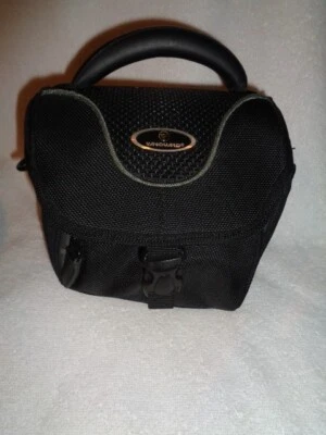 Bolso Negro Sostiene Adaptador Lente Cámara Accesorios Vanguard Correa de Hombro Mango Foto 1 de 4