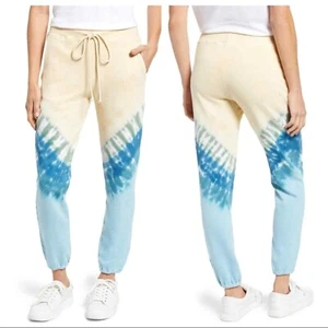 NWT Daydreamer Beach View - Tie Dye Sweatpants Jogger Blue Cream Women's - Small - Picture 1 of 5