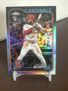 2024 Topps Chrome Victor Scott Rookie Card Refractor - Picture 1 of 2