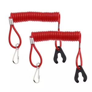 2 x Outboard Motor Engine Lanyard Kill Stop Switch Safety Cord Fit For Yamaha - Picture 1 of 3