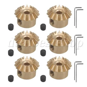 6x Copper Bevel Gear 0.8 Module 15 T for Mechanical Transmission 3 mm ID - Picture 1 of 9