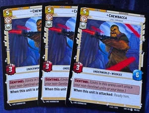 Star Wars Unlimited Spark of Rebellion 3X Chewbacca Uncommon Karte - Bild 1 von 2