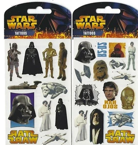 Star Wars 4 diff. sheets of Tattoos (Mello Smello, 2005) unused Mint cond. - Picture 1 of 2