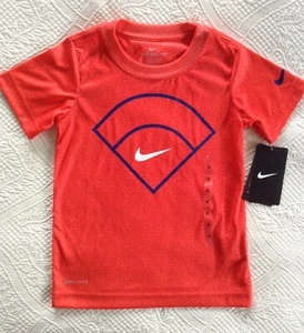 NIKE TEE Boys T-Shirt Dri-Fit Orange Size 4 NWT - Picture 1 of 4
