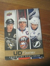 2013 14 Upper Deck Series 2 UD Canvas #C210 Checklist Crosby Tavares Martin  ZH2